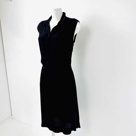 & Other Stories womens Black dress UK12 Fit & Flare Midi Simple Minimalist style - Picture 4 of 8